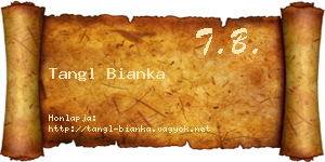 Tangl Bianka névjegykártya
